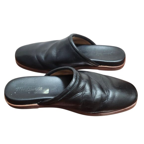 Madewell The Louisa Mule Black Leather Sleek Slip-Ons minimalist size 8.5 - Picture 5 of 11